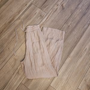 Lulus Beige wide leg pants sz S